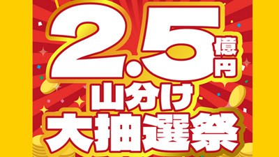 2.5億円山分け大抽選祭の基本概要