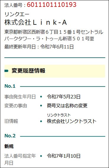 株式会社Link-Aの情報