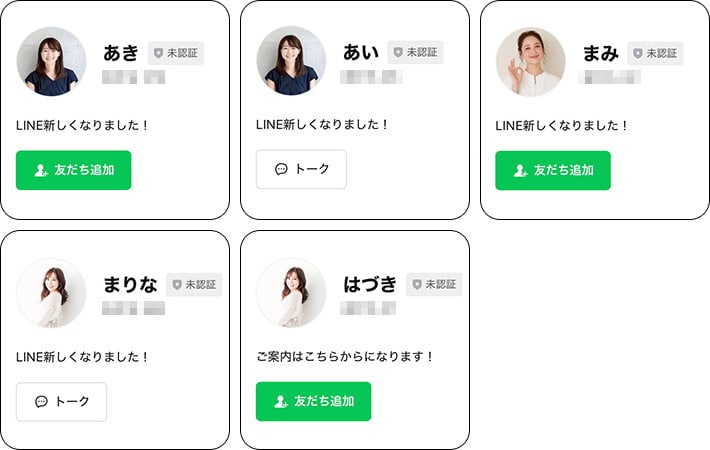 ニャンフクのLINE登録後